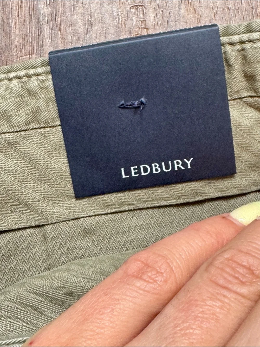 Ledbury Richmond Men's Olive Green Chino Shorts, Size 40